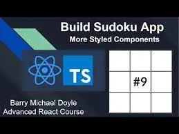 Capa: React, TypeScript, Redux: Baixe Curso Completo de Sudoku App