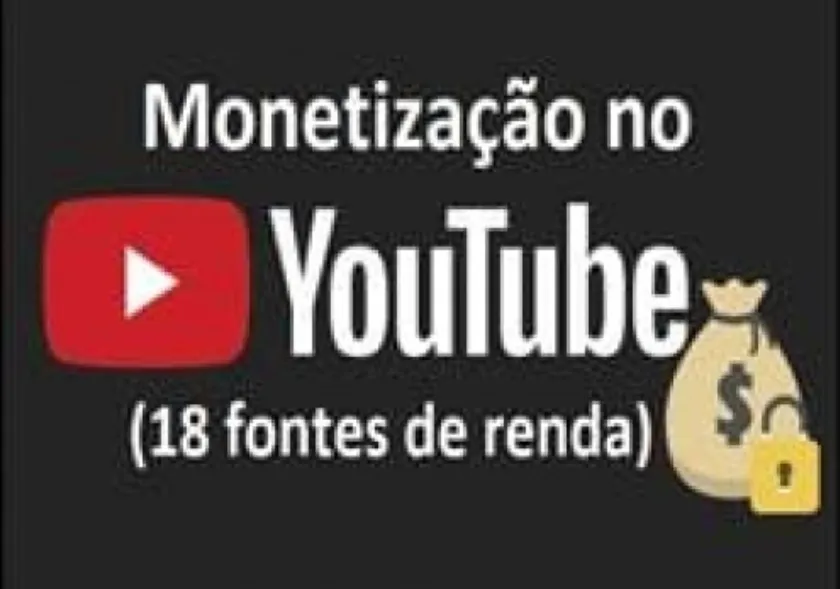 Capa: Baixar Curso Monetização YouTube: 18 Fontes de Renda