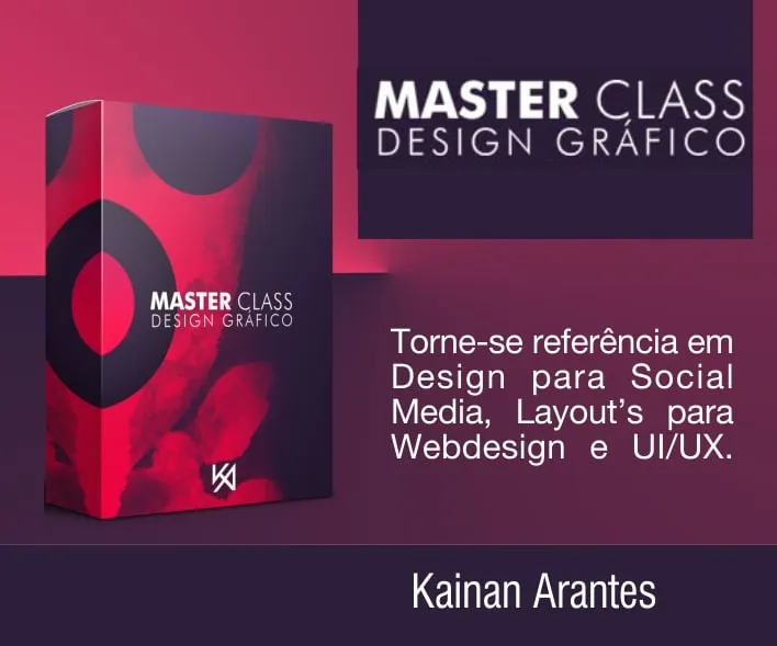 Capa: Master Class Design Gráfico Kainan Arantes: Baixe Agora!