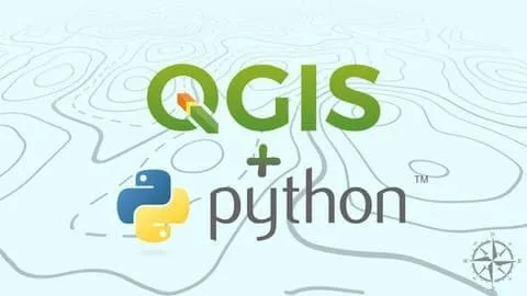 Capa: Python com QGIS: Baixar Curso Arthur Paiva e Marcelo Martinez
