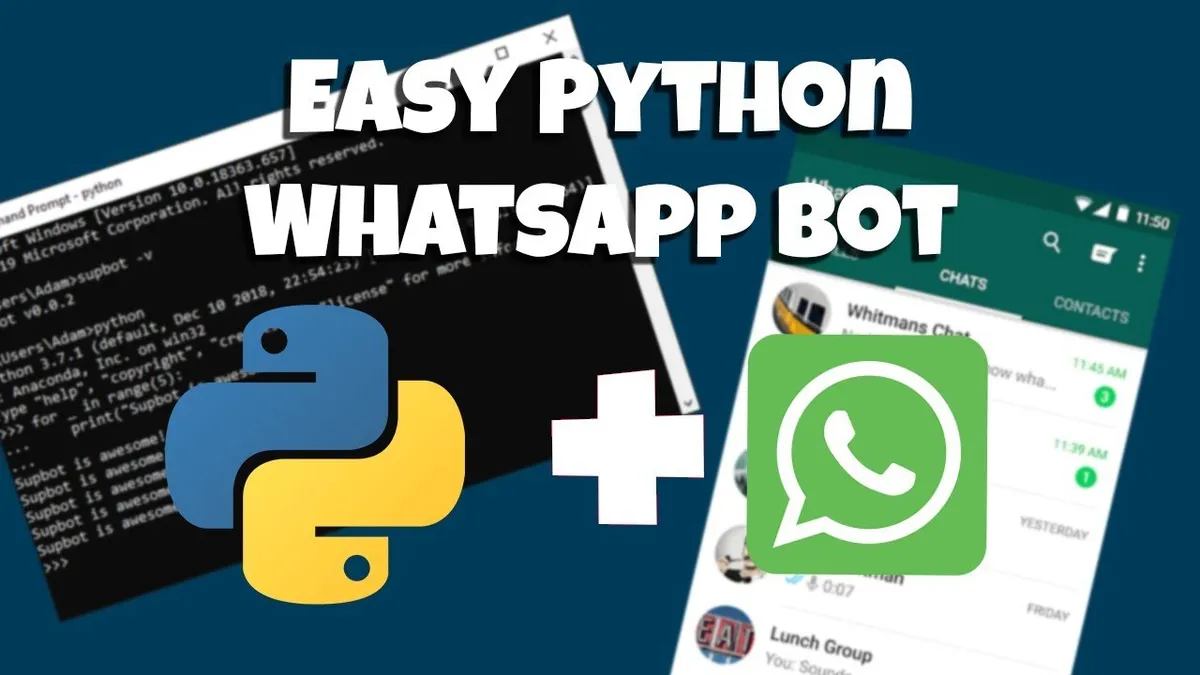 Capa: Python: Baixar Curso Bot WhatsApp Rápido e Fácil