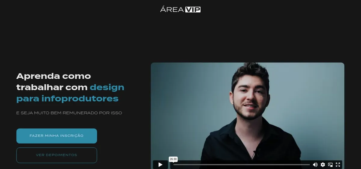 Capa: Área Vip Andre Amaral: Baixe o Curso de Design para Infoprodutores