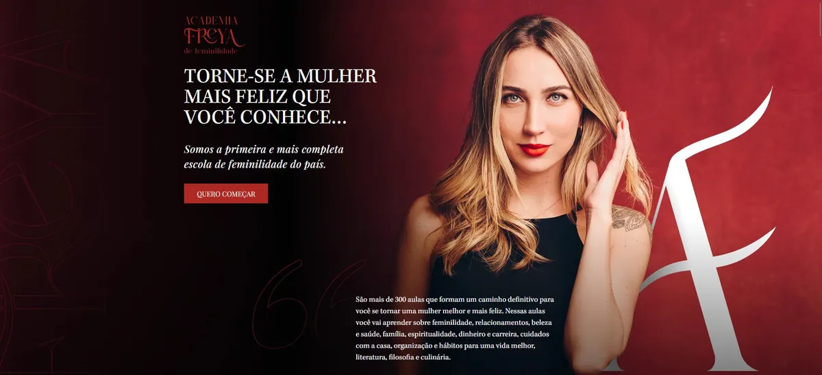 Capa: Baixar Academia Freya de Feminilidade – Nicole Mallmann | Completo