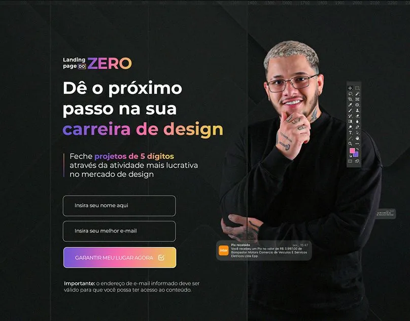 Capa: Landing Page do Zero: Baixe o Curso Alef Miranda Completo