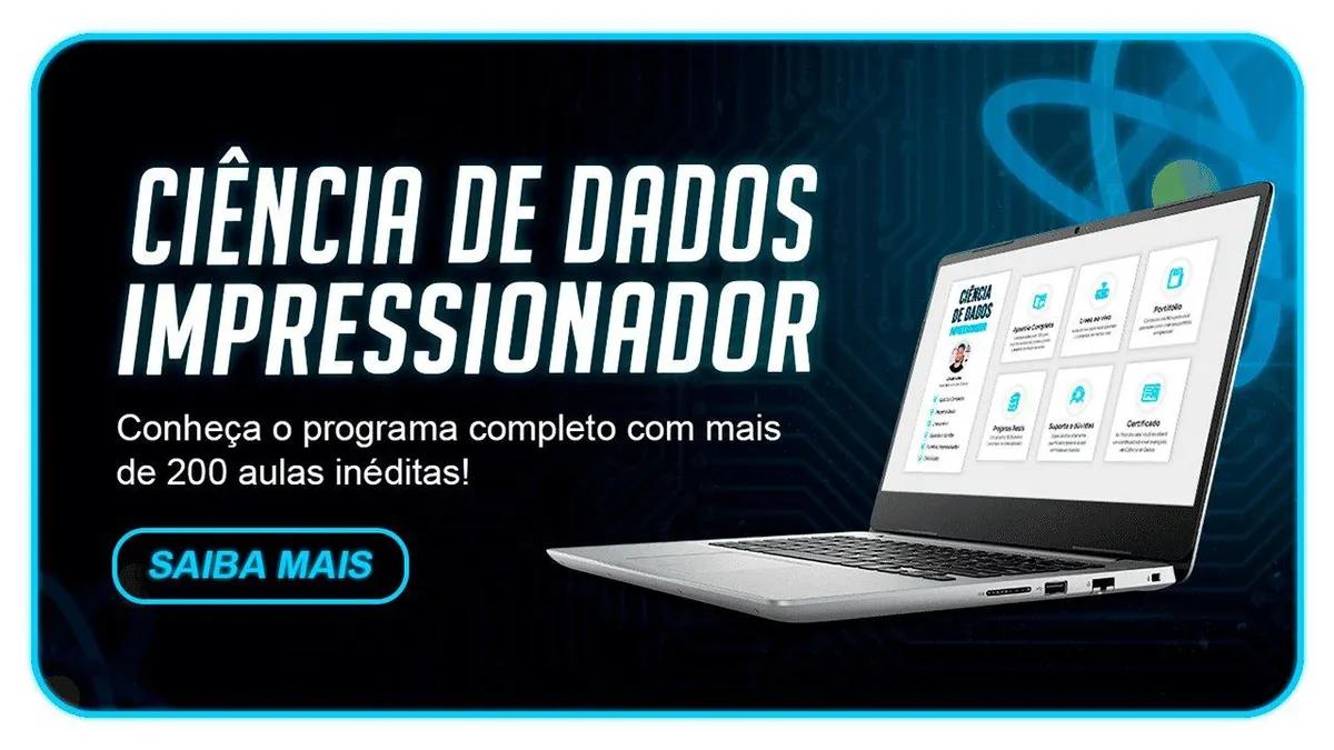 Capa: Baixe Curso Ciência de Dados Completo | 72h de Conteúdo
