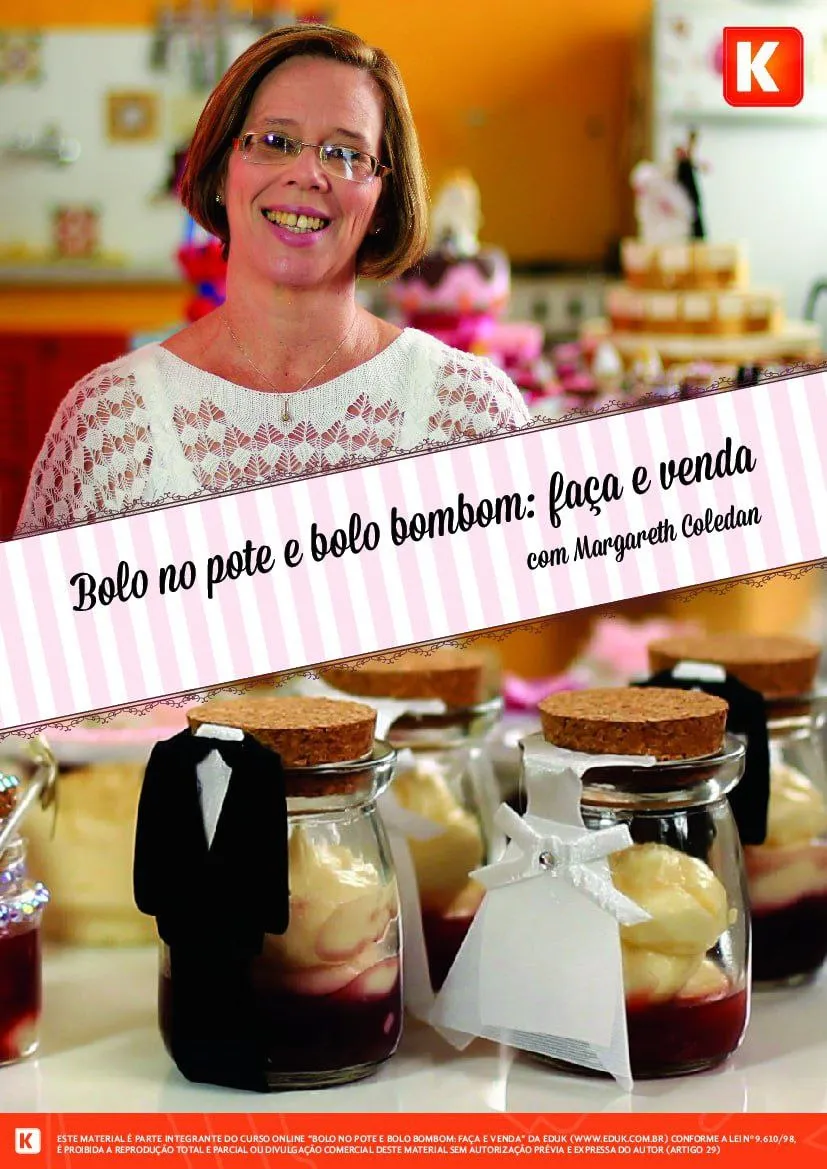 Capa: Bolo no Pote e Bombom: Baixe o Curso da Margareth Coledan!