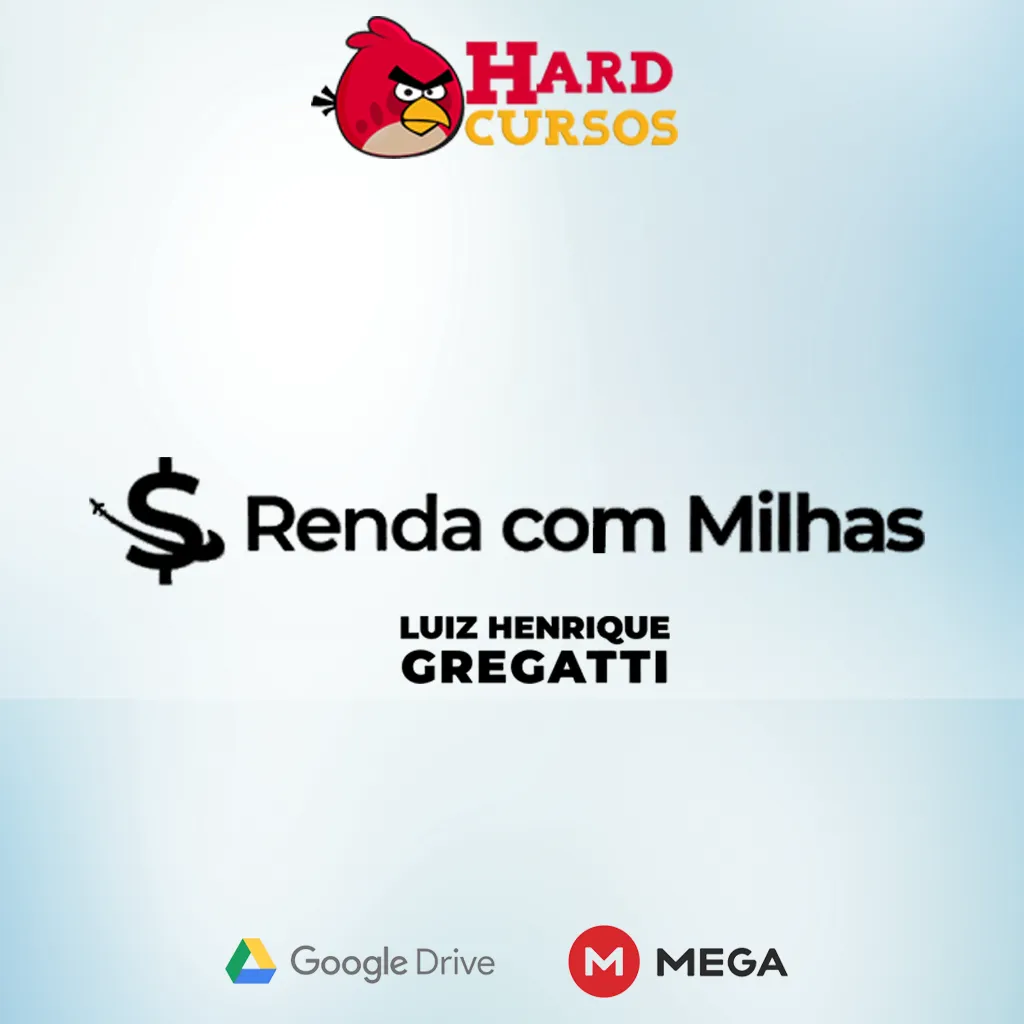 Capa: Baixar Curso Renda com Milhas Luiz Gregatti: Ganhe R$30k/Ano!