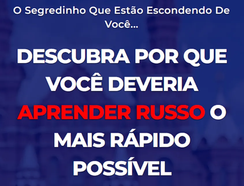 Capa: Russo em 2 Horas Raiam Santos: Baixar Curso Completo
